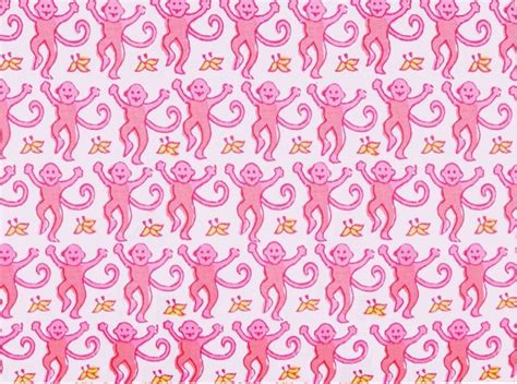 Download Preppy Pink Monkey Wallpaper