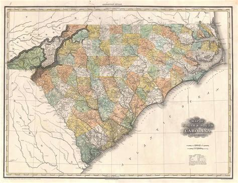 Map Of North And South Carolina Geographicus Rare Antique Maps