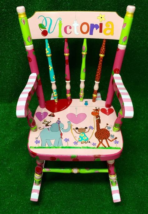 Personlaized Kids Rocker Custom Painted Rocking Chair For Etsy