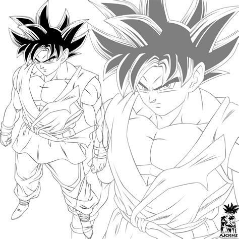 Son Goku Ultra Instinct Lineart By Ajckh2 On Deviantart