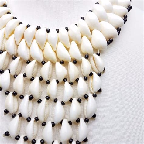 Cowrie Shell Necklace Choker Boho Chic Jewelry Tribal Beads Etsy