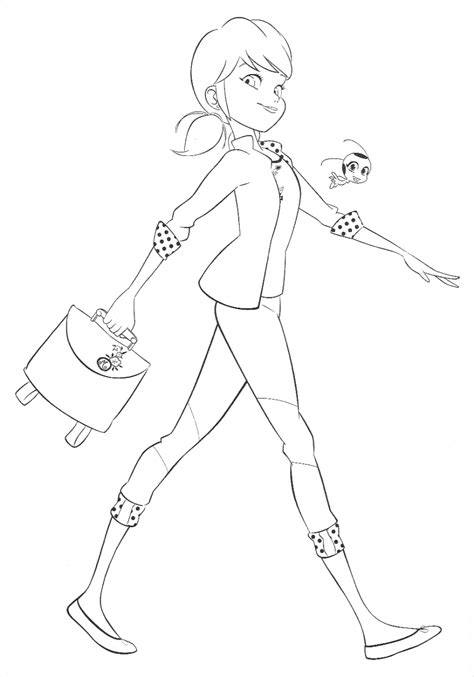 Miraculous Ladybug Coloring Pages With Marinette