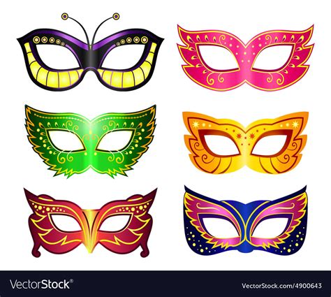 Masquerade Masks Royalty Free Vector Image Vectorstock
