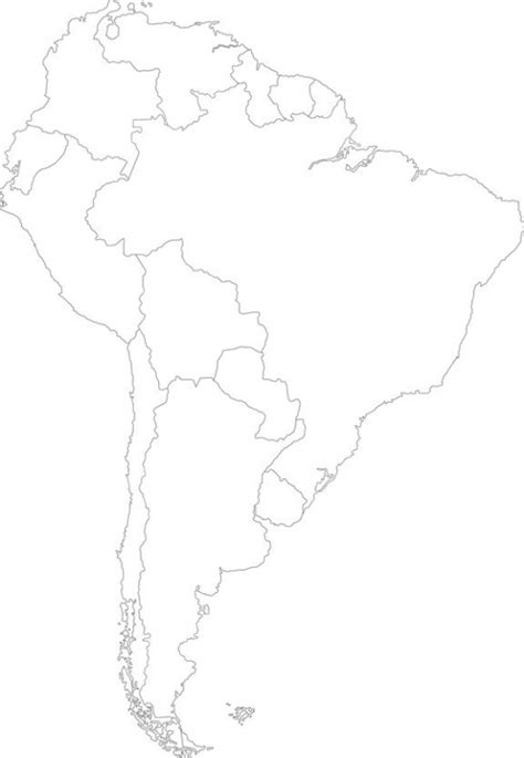 Magnetic Map Of South America Illustrated White