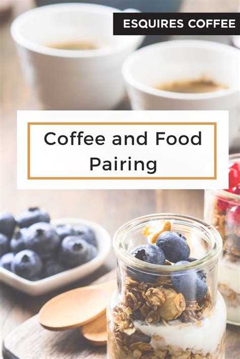 Coffee And Food Paring With Blueberries Yogurt And Granola In Glass Jars