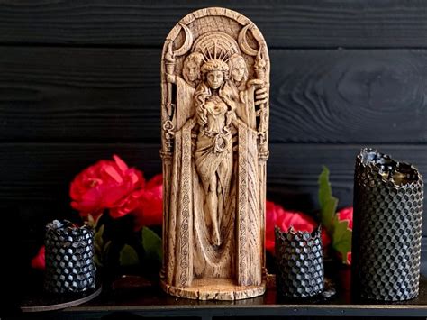 Hekate Statue Wicca Greek Witches Goddess For Pagan Home Altar Kit
