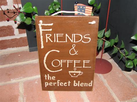 Friends & Coffee the perfect blend Paper Shopping Bag, Stitches, Signs