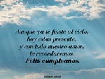 Feliz Cumpleaños Hasta el Cielo - Cumple Genial