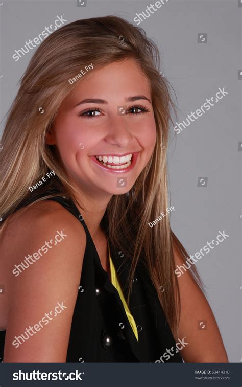 Beautiful Young Teenage Blond Girl Stock Photo 63414310 Shutterstock