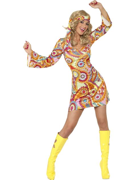 60 S Hippy Chick Costume Costume Wonderland