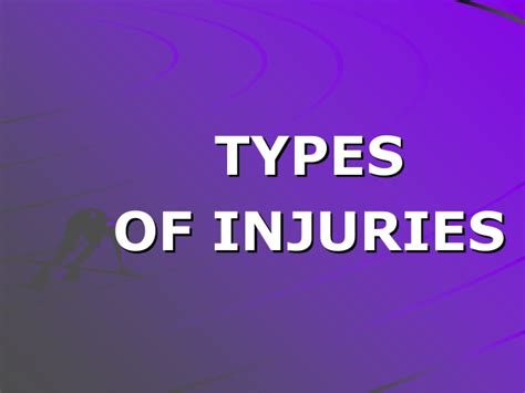 An article about types of nerve injuries that can happen due to oral surgery. Types of sports injuries