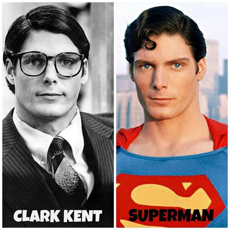 Christopher Reeve As Superman And Clark Kent Supergirl Superman