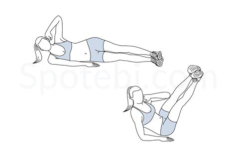Oblique V Crunch Exercise Guide With Instructions Demonstration