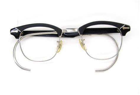 vintage mens 50s shuron horn rim eyeglasses eyewear frame nos etsy vintage eyeglasses