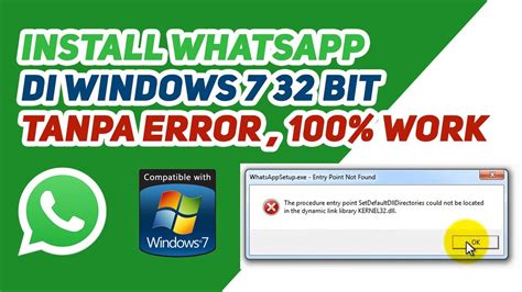 Cara Install Whatsapp Di Windows 7 32 Bit Versi Terbaru 100 Work