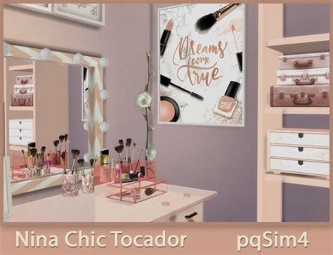 Pqsims4 Nina Chic Dressing Table • Sims 4 Downloads