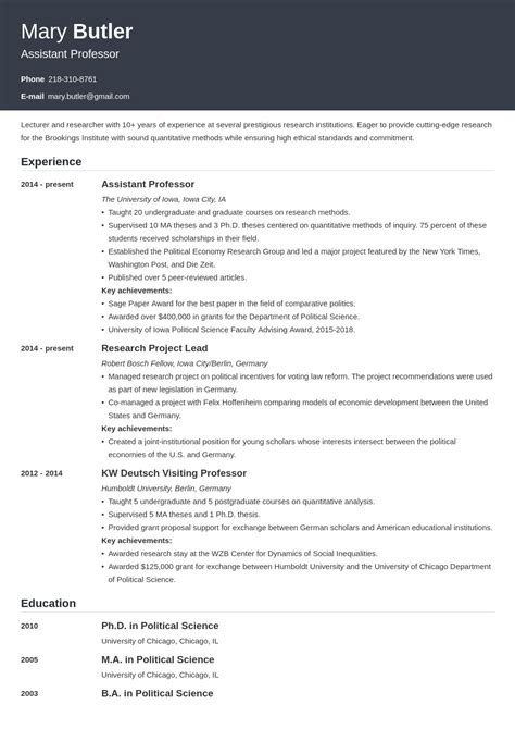 College Professor Resume Example Template For 2021 Zipjob Kulturaupice