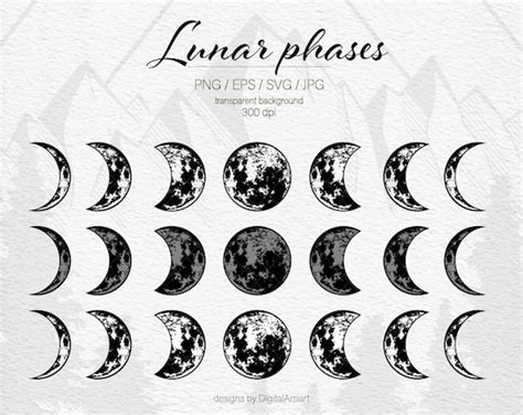 Paper Paper Party And Kids Scrapbooking Eps Moon Phase Clipart Moon Cut