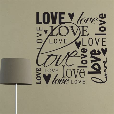 Love Love Love Wall Sticker Decal World Of Wall Stickers