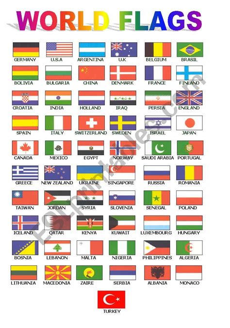 World Flag Printables