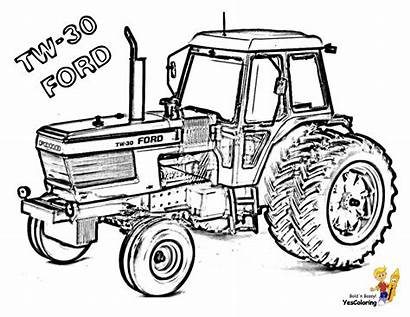 Tractor Coloring Pages Ford Tw30 Tractors Farm