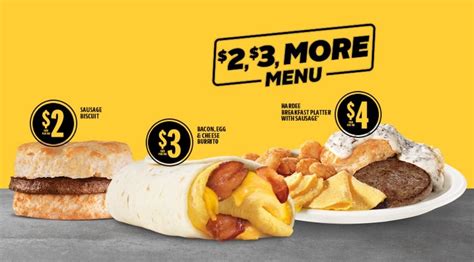 Hardees Updates 2 3 More Breakfast Value Menu With Bacon Egg