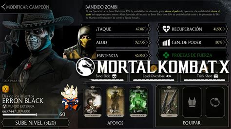 Mortal Kombat X Android Level Up Subiendo De Nivel Erron Black Dia De