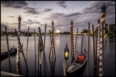 Wallpaper Sunset Italy Motion Water Epcot Disney Gondola Wdw