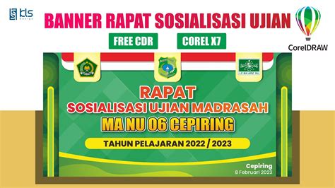Free Cdr Desain Banner Rapat Sosialisasi Ujian Madrasah Klsdesign