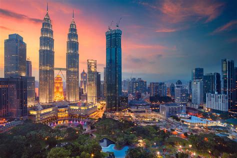 Aerial View Of Kuala Lumpur Malaysia Cityscape