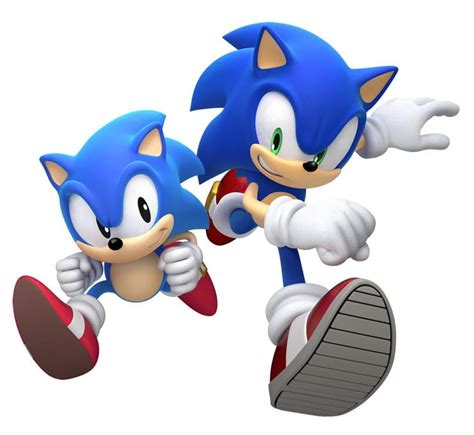 Classic Sonic And Modern Sonic