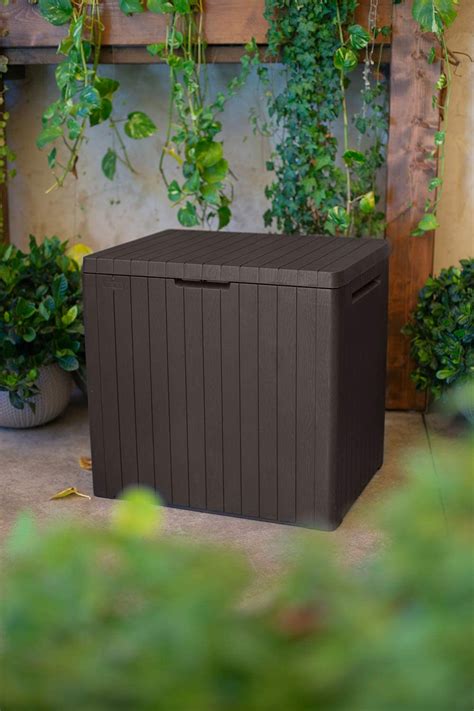 Buy Keter City 30 Gallon Resin Deck Box For Patio Furniture Pool