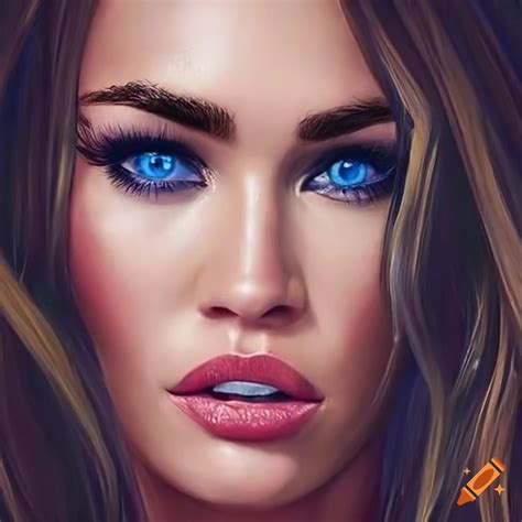 Portrait Of A Celebrity With Striking Blue Eyes