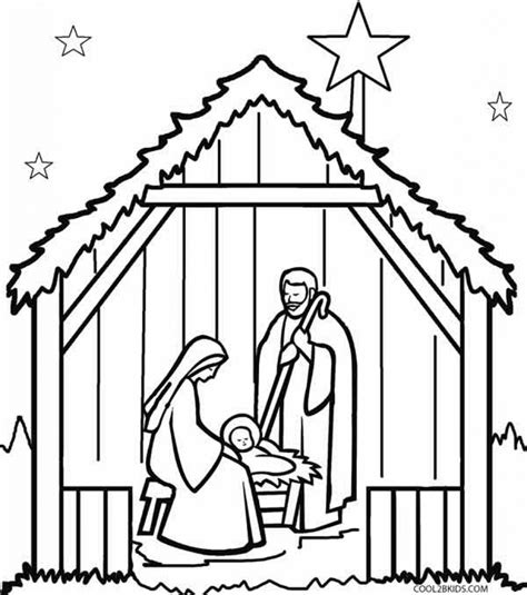 Free Printable Christmas Nativity Colouring Pages Printable Templates