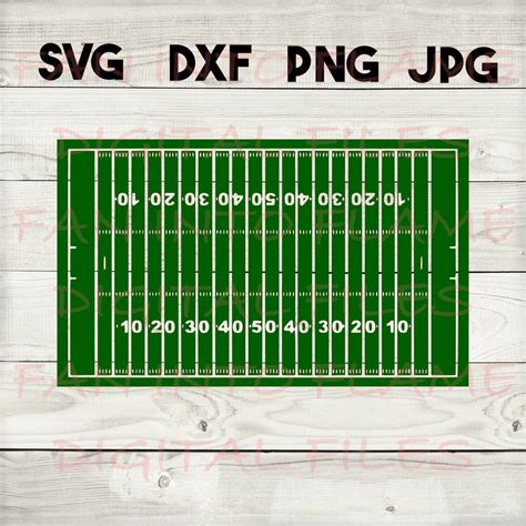 Football Yard Line Svg Dxf Png  Digital Download Silhouette