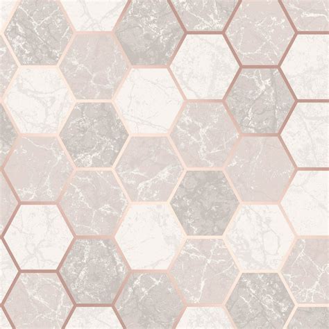 Crown Cwv Margaret Tricolor Marble Hexagon Wallpaper Hexagon