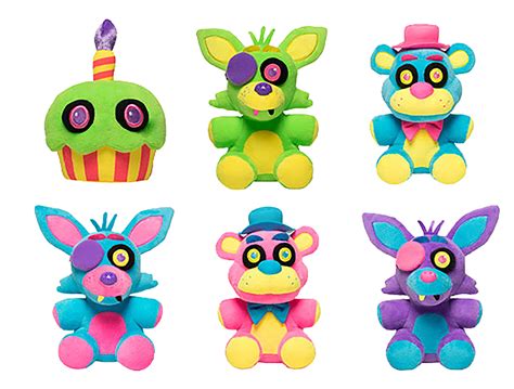 Sep178521 Funko Plush Fnaf Blacklight 6pc Plush Disp Previews World