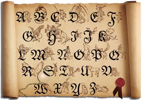 Mythical Creature Alphabet By J08e On Deviantart