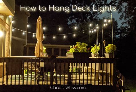 How To Hang String Lights On A Deck Easy Diy Tutorial