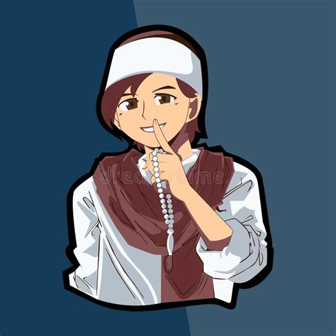 Cartoon Vector Art Islamic Character Stock Vector Illustration Of