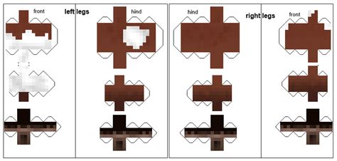 Papercraft Horse Chestnut With Whitefield Minecraft Horse Minecraft