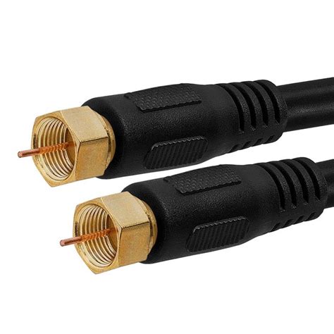 Rg6 F Type Coaxial 18awg Cl2 Rated 75 Ohm Cable 25feet Black