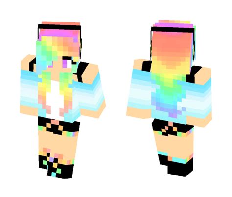 Minecraft Girl Skins With Rainbow Hair
