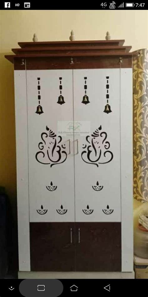 Cnc Design Of Ganesha Bell Diya Dxf Svg File Pooja Room Door Design