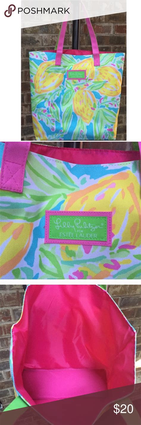 Nwot Lilly Pulitzer Lemons By Estée Lauder Tote Lilly Pulitzer Lilly