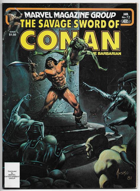 Savage Sword Of Conan Magazine 72 Jusko Cvr Buscema Marvel 1981