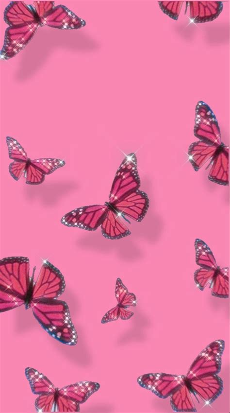 Cute Aesthetic Pink Butterfly Wallpapers Wallpaper Cave Pink