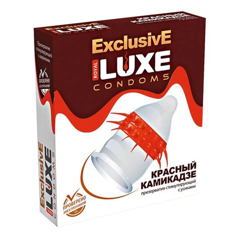 luxe Красный Камикадзе Ультратонкие презервативы с усиками 1 шт купить в секс шоп в Москве