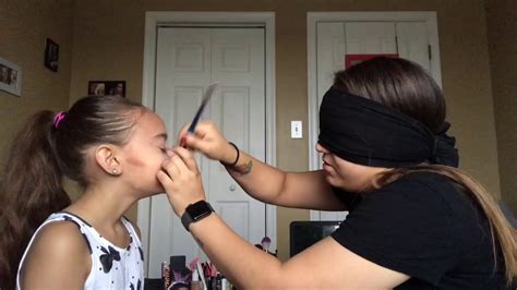 Blindfolded Makeup Challenge Feat My Sister Bella Youtube