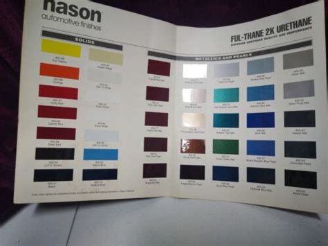 1994 Ford Nason Color Paint Chip Chart Booklet Ebay